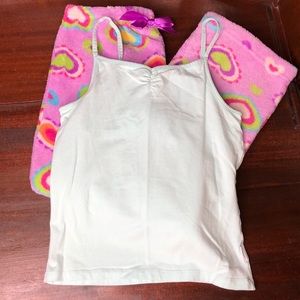 GAP Kids blue cami and Purple Heart Sleep pants